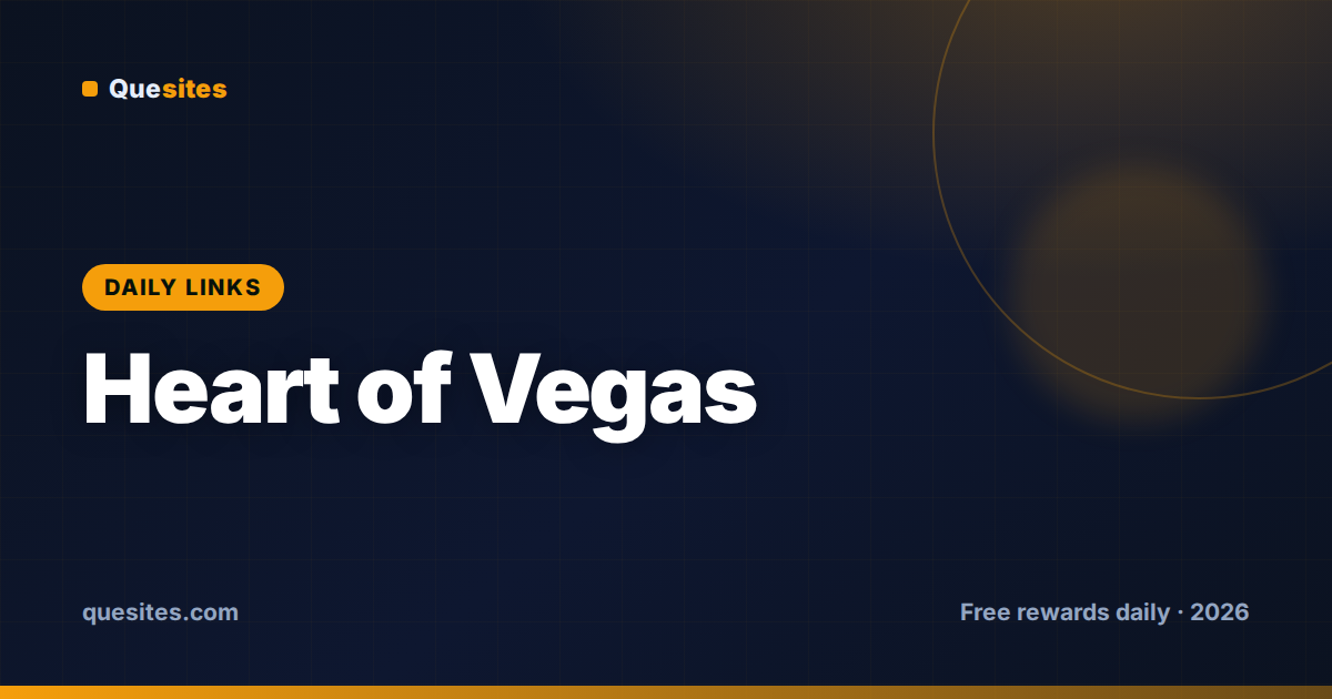 Cover for Heart of Vegas Free Coins (Today, August 12, 2026)
