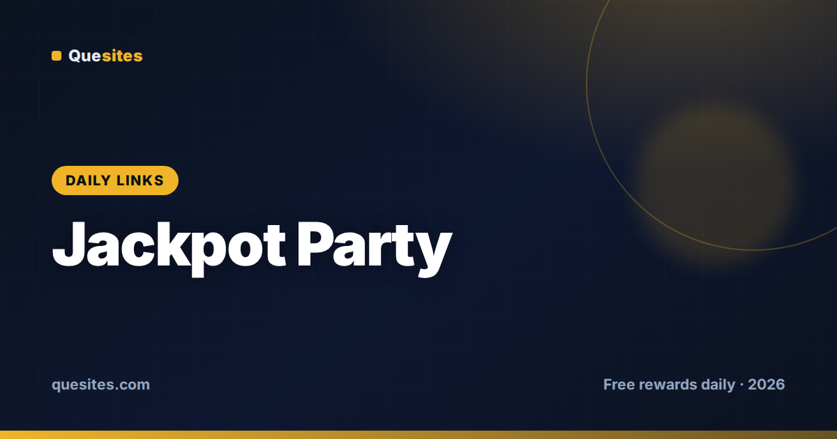 Cover for Jackpot Party Casino Free Coins (Today, August 12, 2026)