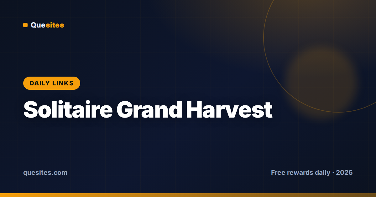Cover for Solitaire Grand Harvest Events & Free Rewards This Week