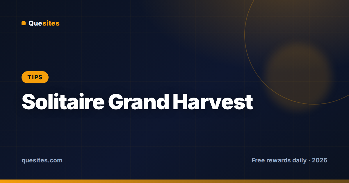 Cover for Solitaire Grand Harvest Tips & Tricks: Get More Coins Faster