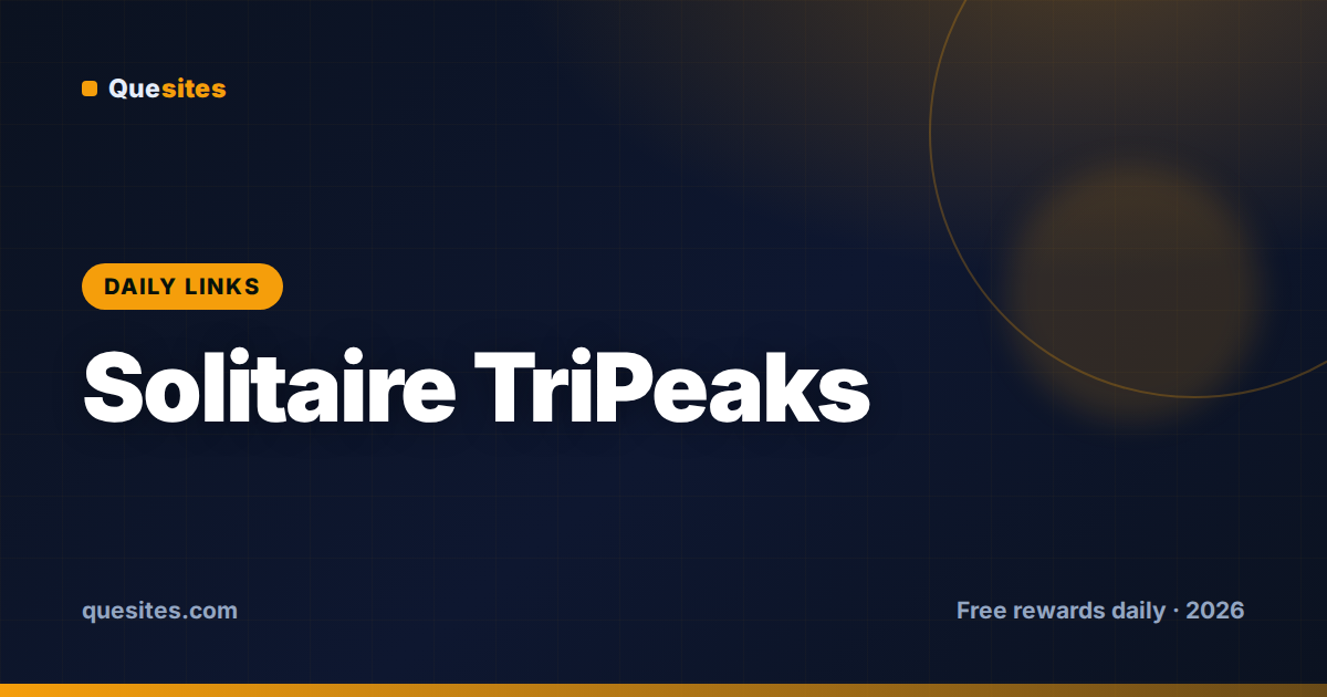 Cover for Tiki Solitaire TriPeaks Free Coins (Today, August 12, 2026)