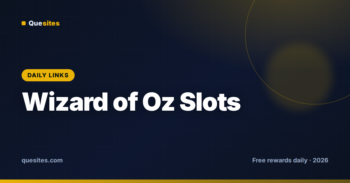 Cover for Wizard of Oz Slots Events & Free Rewards This Week
